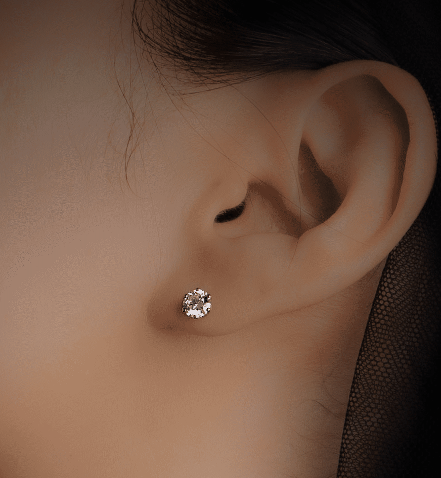 lab-grown diamonds　ピアス K18イエローゴールド